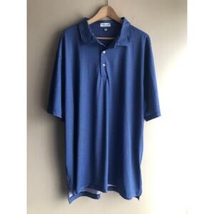 Peter Millar Men Polo Blue Shirt Size 2XL Summer Comfort